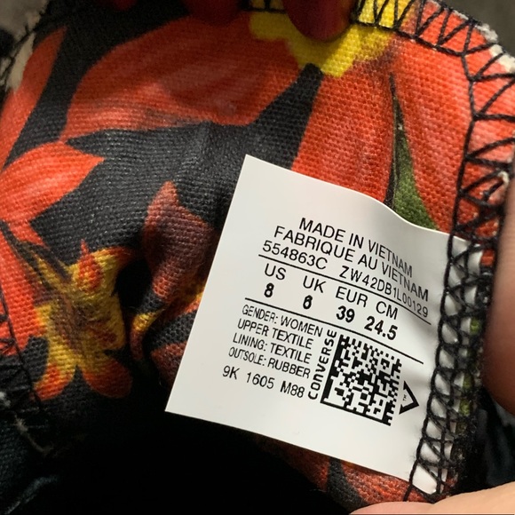 Converse Black Flowers Floral Patbo Pink - Picture 5 of 5